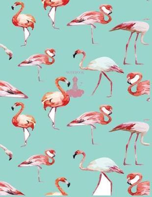 Notebook: Flamingo cover and Dot pages, Extra large (8.5 x 11) inches, 110 pages, notebooks and journals