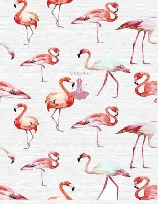 Notebook: Flamingo cover and Dot pages, Extra large (8.5 x 11) inches, 110 pages, notebooks and journals