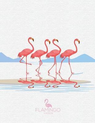 Notebook: Flamingo cover and Dot pages, Extra large (8.5 x 11) inches, 110 pages, notebooks and journals