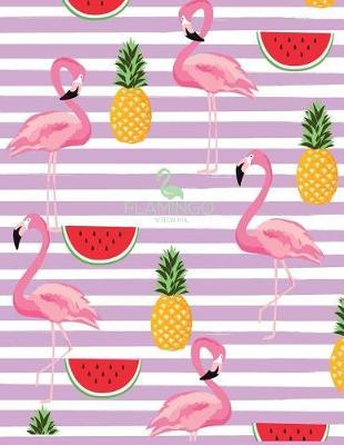 Notebook: Flamingo cover and Dot pages, Extra large (8.5 x 11) inches, 110 pages, notebooks and journals