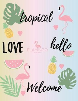 Notebook: Flamingo cover and Dot pages, Extra large (8.5 x 11) inches, 110 pages, notebooks and journals