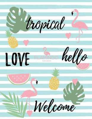 Notebook: Flamingo cover and Dot pages, Extra large (8.5 x 11) inches, 110 pages, notebooks and journals