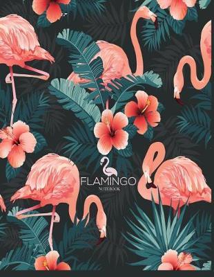 Notebook: Flamingo cover and Dot pages, Extra large (8.5 x 11) inches, 110 pages, notebooks and journals