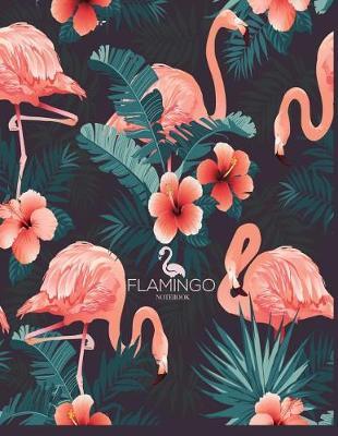 Notebook: Flamingo cover and Dot pages, Extra large (8.5 x 11) inches, 110 pages, notebooks and journals