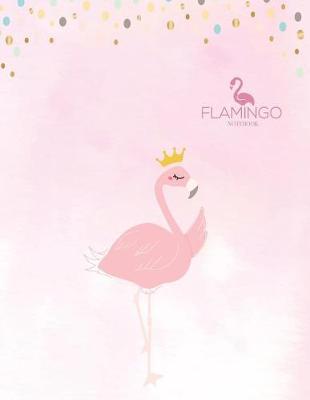 Notebook: Flamingo cover and Dot pages, Extra large (8.5 x 11) inches, 110 pages, notebooks and journals