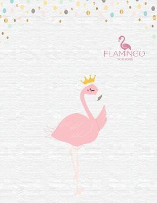 Notebook: Flamingo cover and Dot pages, Extra large (8.5 x 11) inches, 110 pages, notebooks and journals