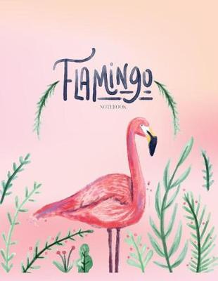 Notebook: Flamingo cover and Dot pages, Extra large (8.5 x 11) inches, 110 pages, notebooks and journals