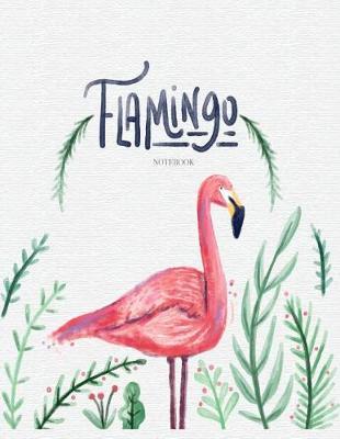 Notebook: Flamingo cover and Dot pages, Extra large (8.5 x 11) inches, 110 pages, notebooks and journals