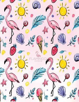 Notebook: Flamingo cover and Dot pages, Extra large (8.5 x 11) inches, 110 pages, notebooks and journals