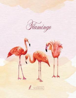 Notebook: Flamingo cover and Dot pages, Extra large (8.5 x 11) inches, 110 pages, notebooks and journals