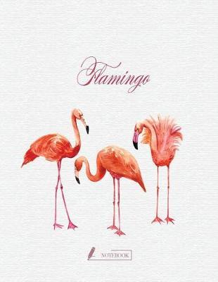 Notebook: Flamingo cover and Dot pages, Extra large (8.5 x 11) inches, 110 pages, notebooks and journals