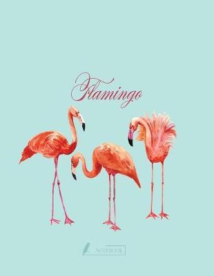Notebook: Flamingo cover and Dot pages, Extra large (8.5 x 11) inches, 110 pages, notebooks and journals