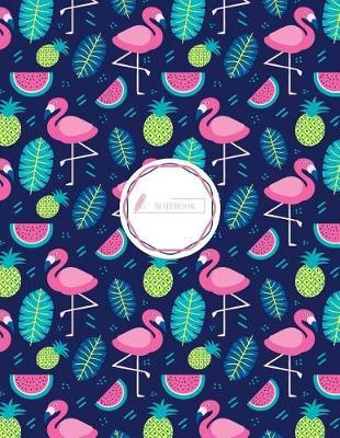 Notebook: Flamingo cover and Dot pages, Extra large (8.5 x 11) inches, 110 pages, notebooks and journals