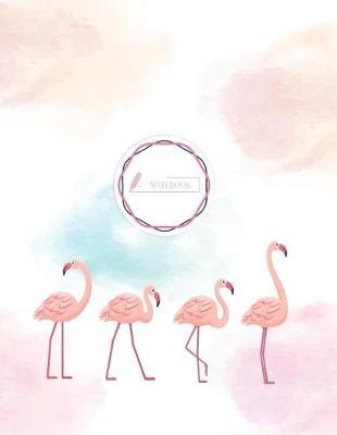 Notebook: Flamingo cover and Dot pages, Extra large (8.5 x 11) inches, 110 pages, notebooks and journals