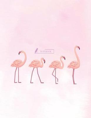 Notebook: Flamingo cover and Dot pages, Extra large (8.5 x 11) inches, 110 pages, notebooks and journals