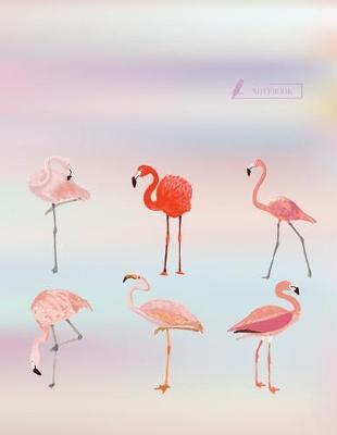 Notebook: Flamingo cover and Dot pages, Extra large (8.5 x 11) inches, 110 pages, notebooks and journals