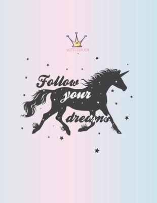 Sketch book: Unicorn lover cover (8.5 x 11) inches 110 pages, Blank Unlined Paper for Sketching, Drawing, Whiting, Journaling & Doodling