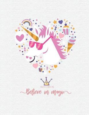 Sketch book: Unicorn lover cover (8.5 x 11) inches 110 pages, Blank Unlined Paper for Sketching, Drawing, Whiting, Journaling & Doodling