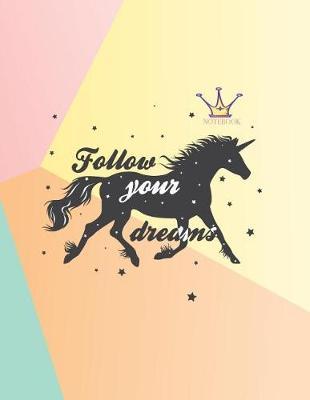 Notebook: Unicorn cover and Dot pages, Extra large (8.5 x 11) inches, 110 pages, notebooks and journals