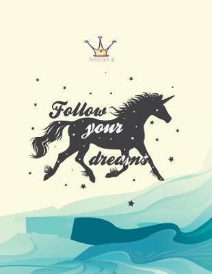 Notebook: Unicorn cover and Dot pages, Extra large (8.5 x 11) inches, 110 pages, notebooks and journals