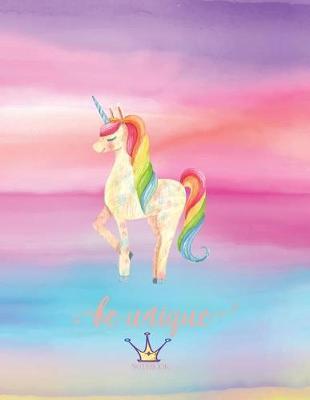 Notebook: Unicorn cover and Dot pages, Extra large (8.5 x 11) inches, 110 pages, notebooks and journals