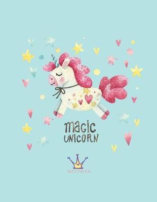 Notebook: Unicorn cover and Dot pages, Extra large (8.5 x 11) inches, 110 pages, notebooks and journals