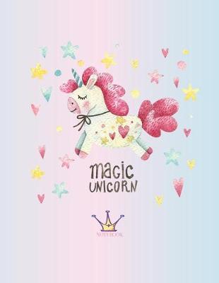 Notebook: Unicorn cover and Dot pages, Extra large (8.5 x 11) inches, 110 pages, notebooks and journals