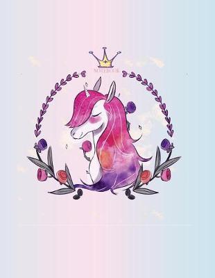 Notebook: Unicorn cover and Dot pages, Extra large (8.5 x 11) inches, 110 pages, notebooks and journals