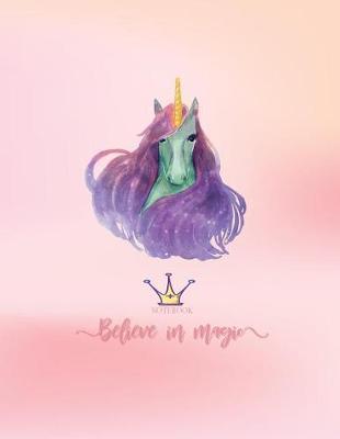 Notebook: Unicorn cover and Dot pages, Extra large (8.5 x 11) inches, 110 pages, notebooks and journals
