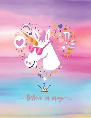 Notebook: Unicorn cover and Dot pages, Extra large (8.5 x 11) inches, 110 pages, notebooks and journals