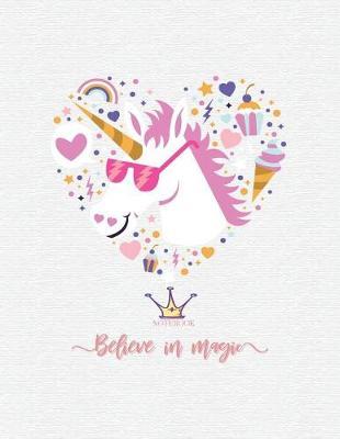 Notebook: Unicorn cover and Dot pages, Extra large (8.5 x 11) inches, 110 pages, notebooks and journals