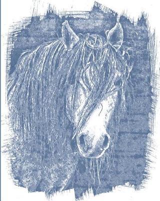 Horse Notebook: College Ruled, Lined Journal, Composition Notebook, Soft Cover Writer's Notebook or Journal for School, Work or Gift . (140 Pages, 8 x 10 ), Blue Mustang Horse