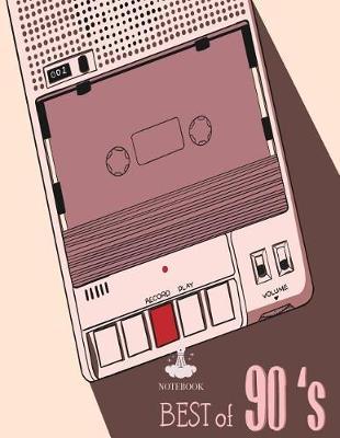 Notebook: 90's tape cover and Dot pages, Extra large (8.5 x 11) inches, 110 pages, notebooks and journals