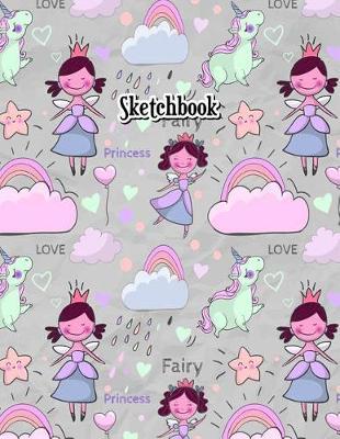 Sketchbook: Cute Angel Unicorn Sketchbook, Blank Sketchbook, 8.5 X 11 Inches, 100 Pages (Drawing, Doodling & Sketching) for Women and Girls (Volume 2)