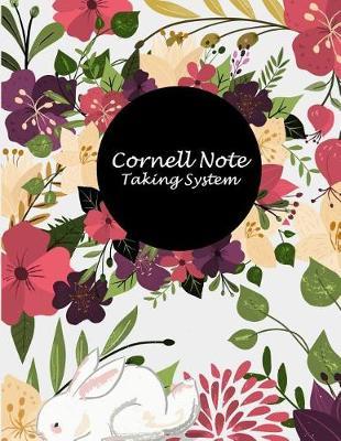 Cornell Note Taking System: Cute Floral, Note Taking Notebook, Cornell Note Taking System Book, US Letter 120 Pages Large Size 8.5  x 11  School and College Ruled Notebooks