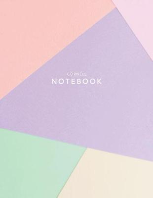 Cornell Notebook: Abstract Pastel - 120 White Pages 8.5x11  - Note Taking System