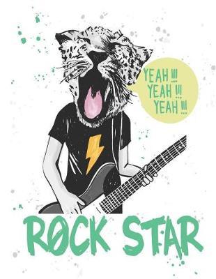 Rock star: Rock star on white cover (8.5 x 11) inches 110 pages, Blank Unlined Paper for Sketching, Drawing, Whiting, Journaling & Doodling