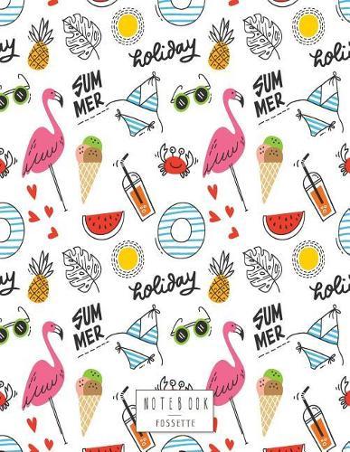 Notebook: Summer on white cover and Dot Graph Line Sketch pages, Extra large (8.5 x 11) inches, 110 pages, White paper, Sketch, Draw and Paint