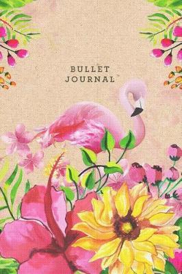 Bullet Journal: Floral Flamingo Dot Grid Notebook - 6x9 Dotted Bullet Journal Floral