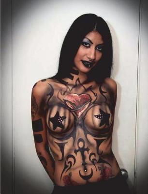 Tattoo Sketchbook (7): Dark Lady Frontal Body Ink;Sketch Book: 7.44  x 9.69 , Personalized Tattoo Sketchbook: 150 pages, Sketching, Drawing and Creative Doodling.