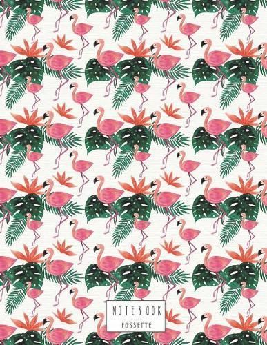 Notebook: Cute flamingo on cream cover and Dot Graph Line Sketch pages, Extra large (8.5 x 11) inches, 110 pages, White paper, Sketch, Draw and Paint