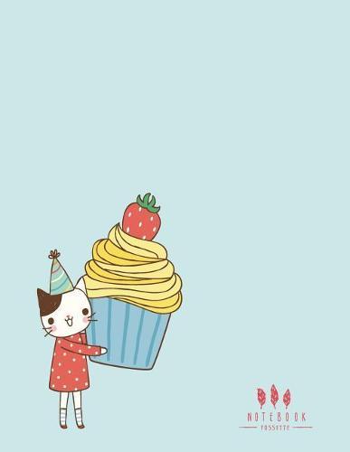 Notebook: Birthday's cat on blue cover and Dot Graph Line Sketch pages, Extra large (8.5 x 11) inches, 110 pages, White paper, Sketch, Draw and Paint