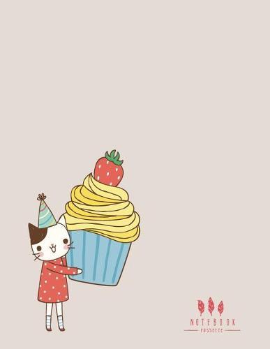 Notebook: Birthday's cat on brown cover and Dot Graph Line Sketch pages, Extra large (8.5 x 11) inches, 110 pages, White paper, Sketch, Draw and Paint