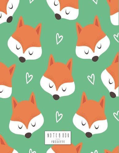 Notebook: Cute fox on green cover and Dot Graph Line Sketch pages, Extra large (8.5 x 11) inches, 110 pages, White paper, Sketch, Draw and Paint