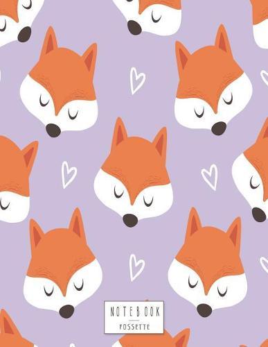 Notebook: Cute fox on purple cover and Dot Graph Line Sketch pages, Extra large (8.5 x 11) inches, 110 pages, White paper, Sketch, Draw and Paint