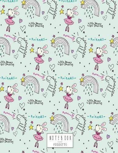 Notebook: Little bunny on green cover and Dot Graph Line Sketch pages, Extra large (8.5 x 11) inches, 110 pages, White paper, Sketch, Draw and Paint