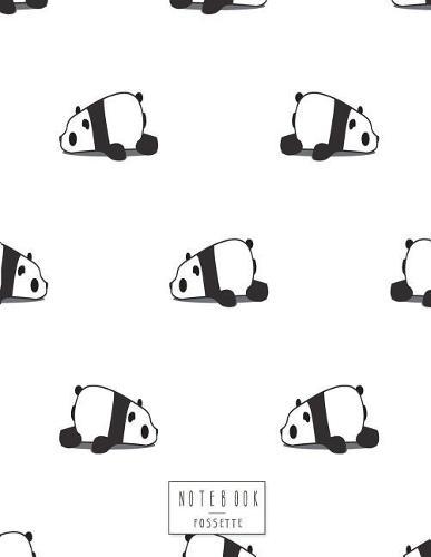 Notebook: Panda on white cover and Dot Graph Line Sketch pages, Extra large (8.5 x 11) inches, 110 pages, White paper, Sketch, Draw and Paint