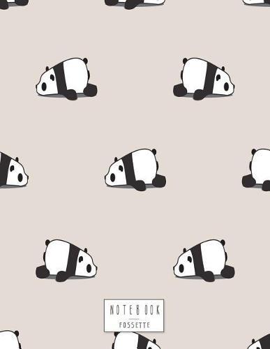 Notebook: Panda on grey cover and Dot Graph Line Sketch pages, Extra large (8.5 x 11) inches, 110 pages, White paper, Sketch, Draw and Paint