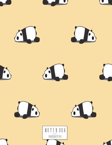 Notebook: Panda on yellow cover and Dot Graph Line Sketch pages, Extra large (8.5 x 11) inches, 110 pages, White paper, Sketch, Draw and Paint