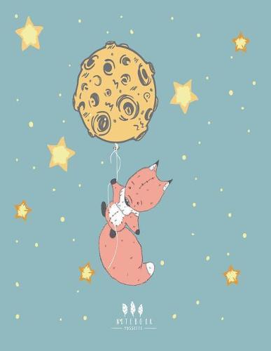 Notebook: Fox space on green cover and Dot Graph Line Sketch pages, Extra large (8.5 x 11) inches, 110 pages, White paper, Sketch, Draw and Paint